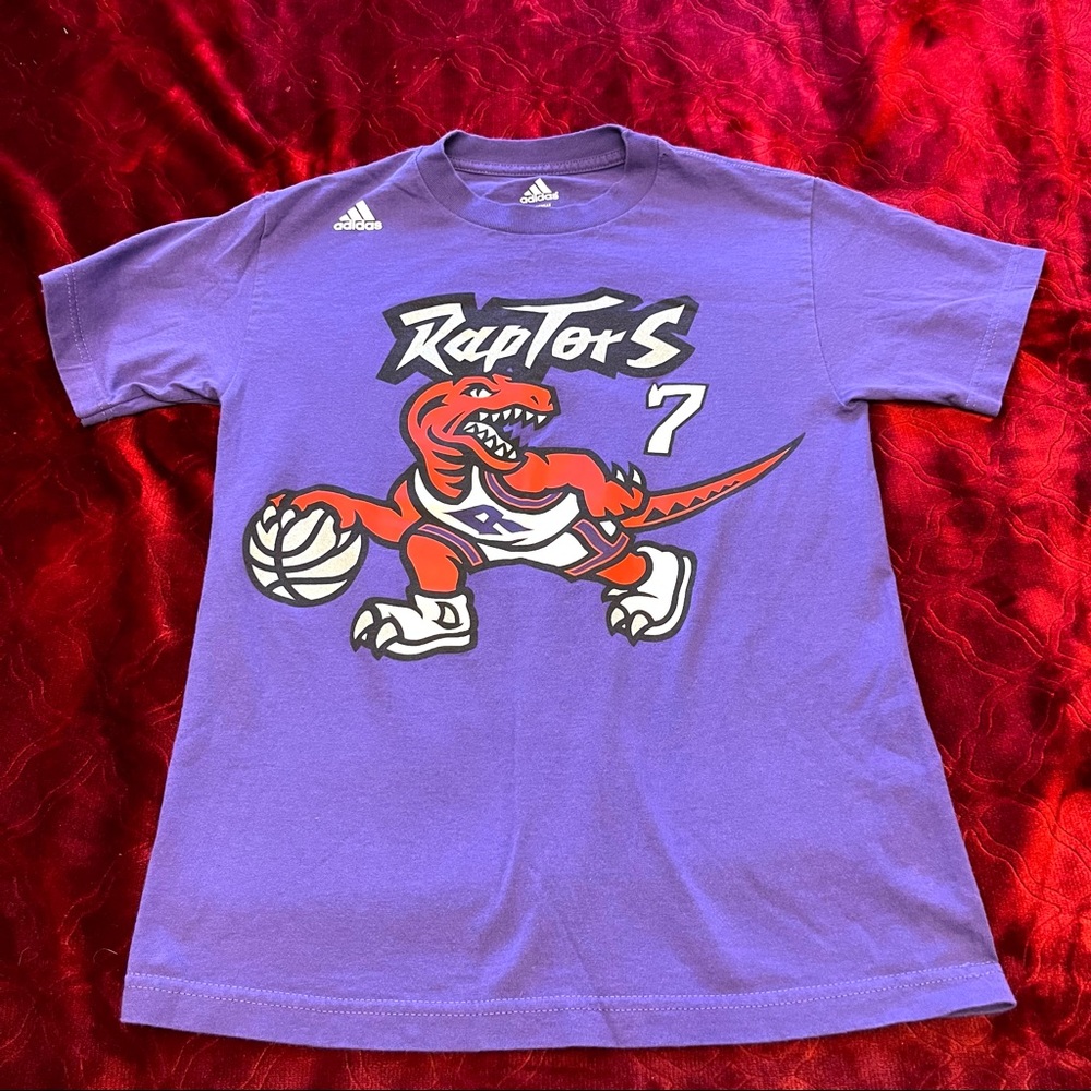 ADIDAS Purple Tee Shirt - RAPTORS LOWRY #7 - Adult Small